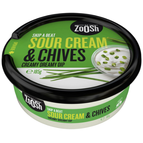 Zoosh Sour Cream & Chives Dip 185g