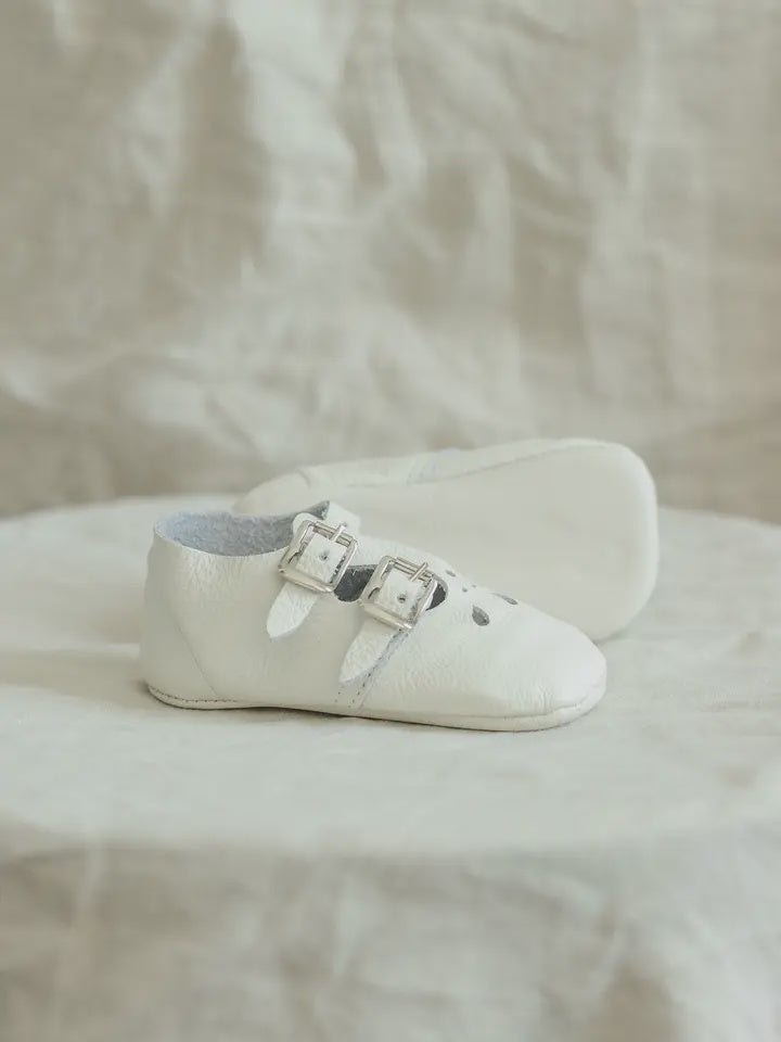 Soft Soled Double T-Strap - Ivory