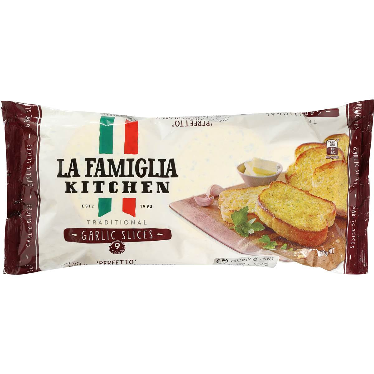 La Famiglia Garlic Bread 8 Slice 270gm