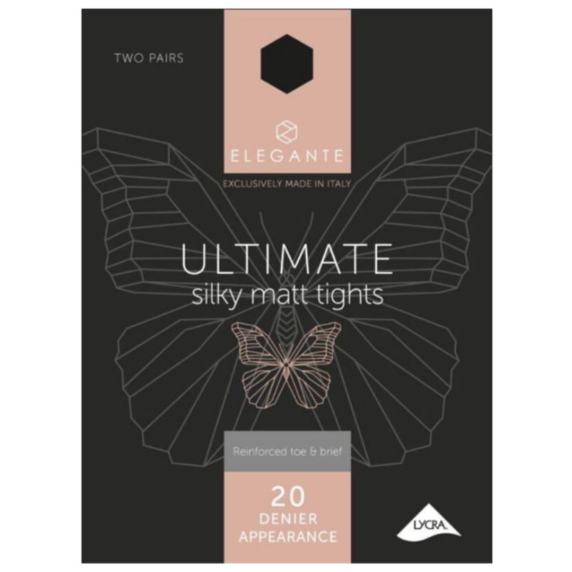 Elegante Ultimate Silky Matt Navy 20 D 2 Pack