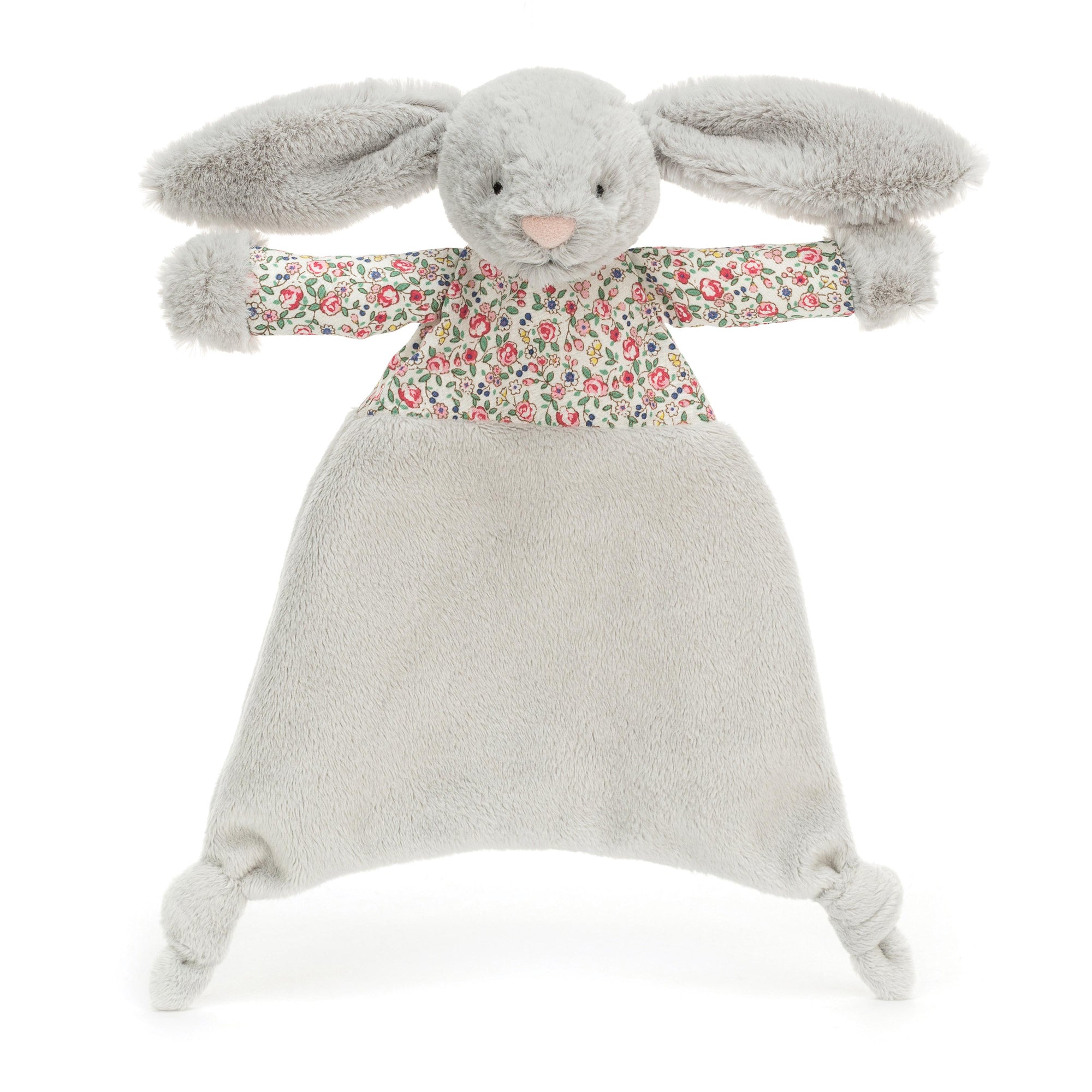 Jellycat Blossom Silver Bunny Comforter Grey