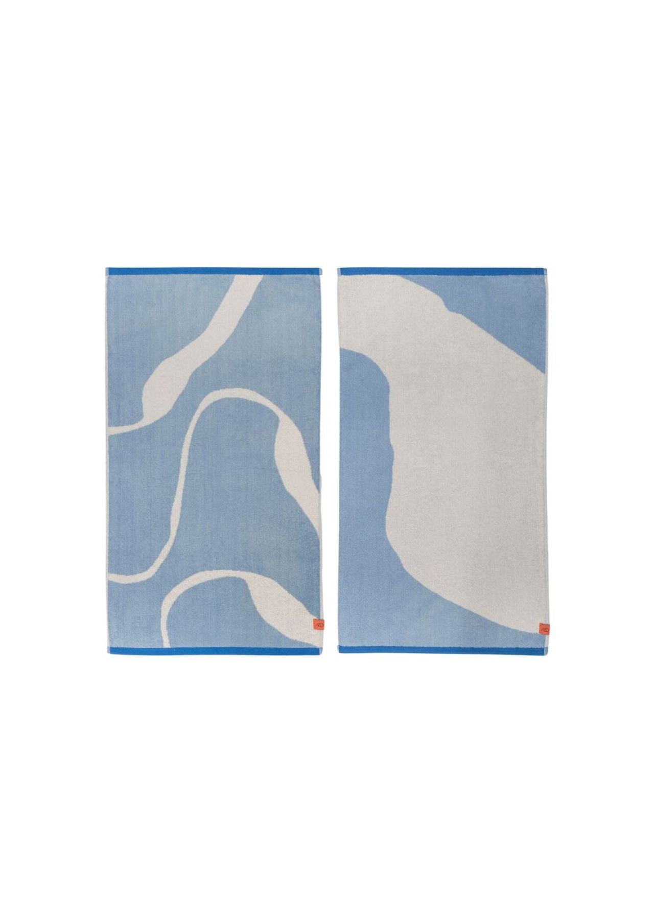 Mette Ditmer Nova Arte Towel (W50 x L90cm) Light Blue/ Off-White