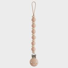 Mushie Silicone Pacifier Clip - Luna Blush