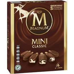 Streets  Magnum Mini Icecreams Classic 6pk