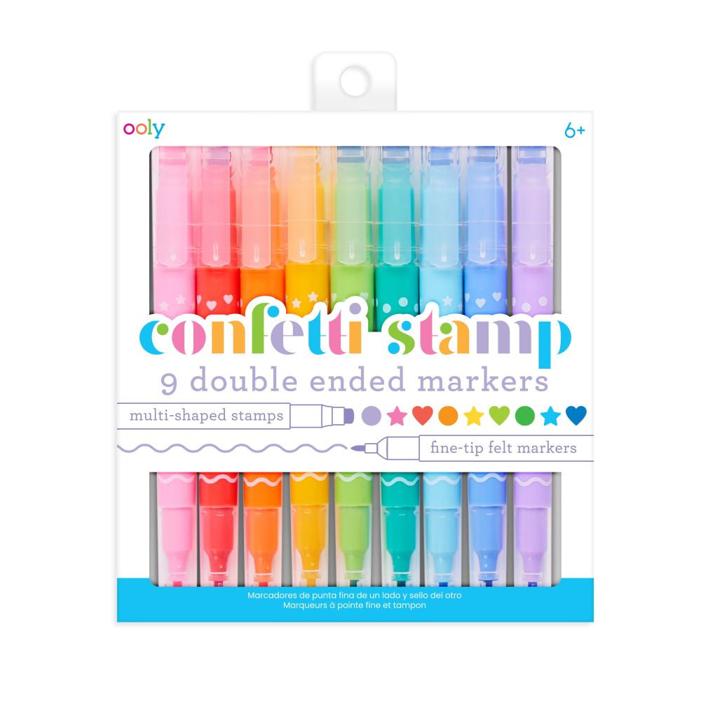 Ooly Double Ended Markers Confetti Stamp