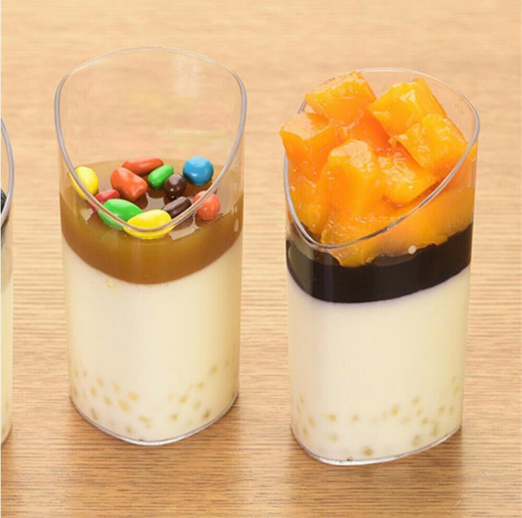 Cylinder Slanted Dessert Cups