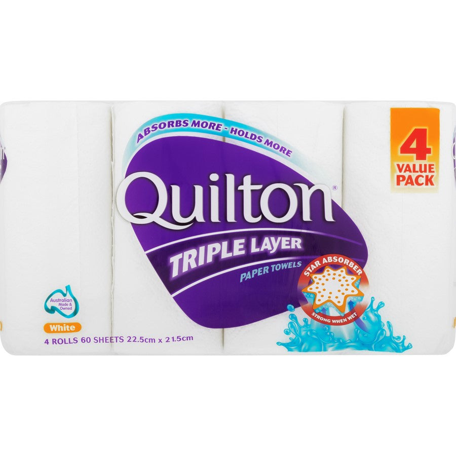 Quilton 3ply Paper Towel 4pk