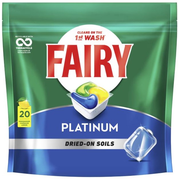 Fairy Lemon Platinum Dishwashing Tablet 20pk