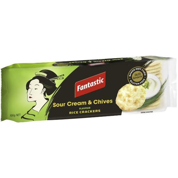 Fantastic Rice Cracker Sour Cream & Chives 100g