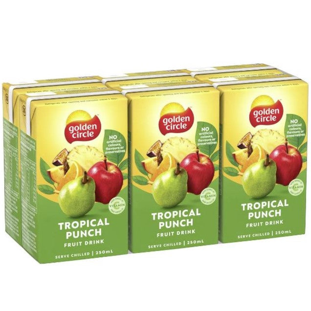 Golden Circle Tropical Punch Juice Box 250ml x 6pk