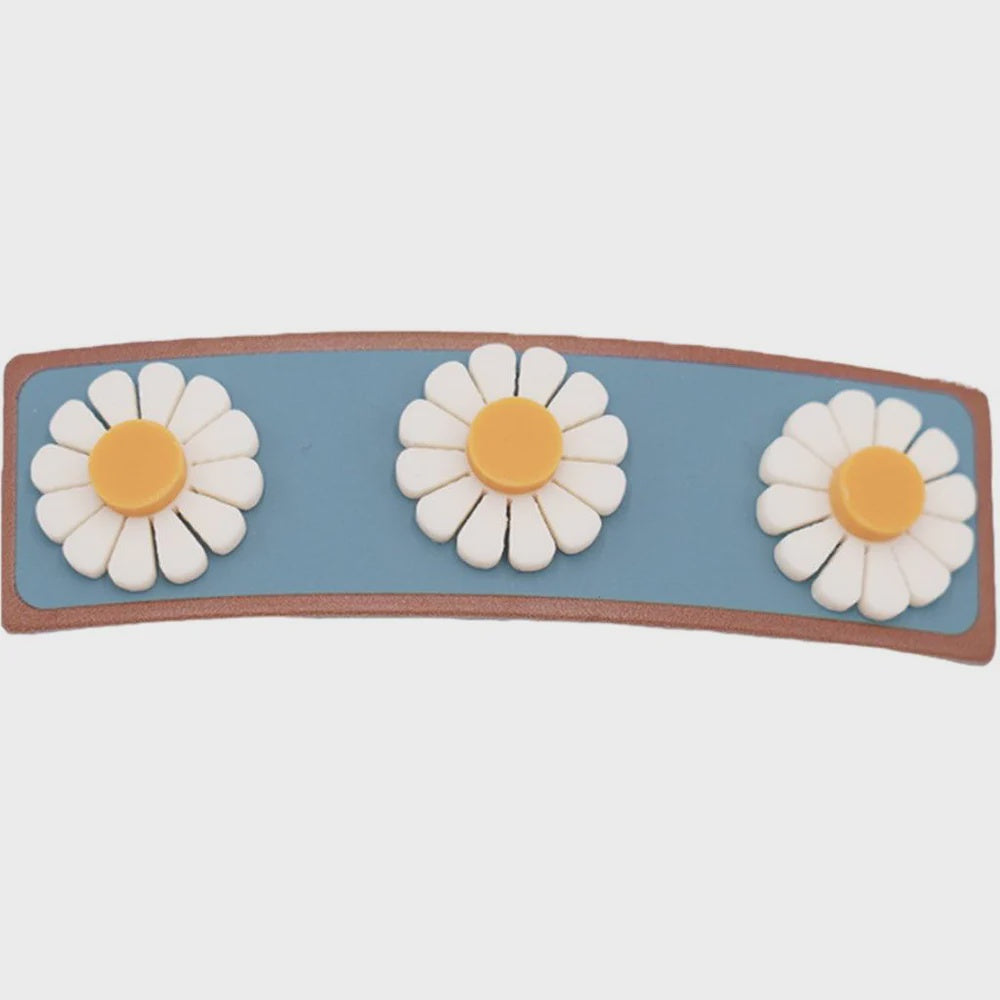 Grech Wide Bar Clip Flower Laguna