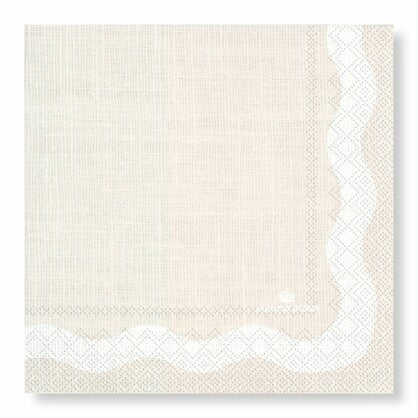 Linen Wave Beige Dinner Napkin