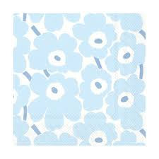 Mini Unikko Light Blue Lunch Napkin