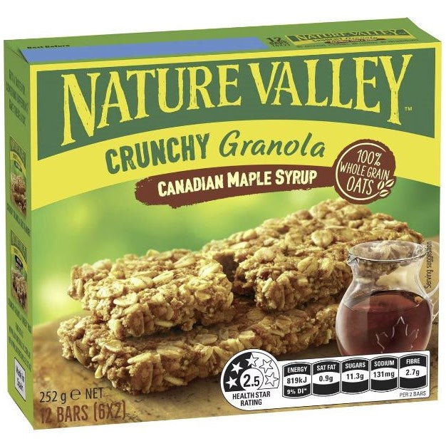 Nature Valley Crunchy Canadian  Maple 6pk 252g