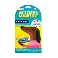 Ooly Notecard & Sticker Kit Playful Pups