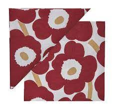 Unikko Dark Red Gold Lunch Napkin