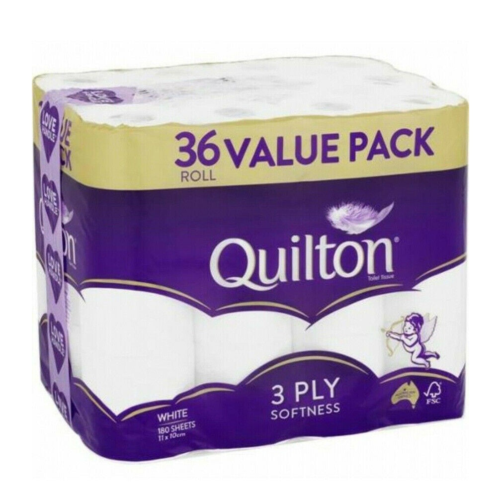 Quilton 3Ply Softness Toilet Tissue 36 Roll Value Pack