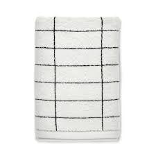 Mette Ditmer Tile Stone Towel Black / Off-White (W50 x L100)