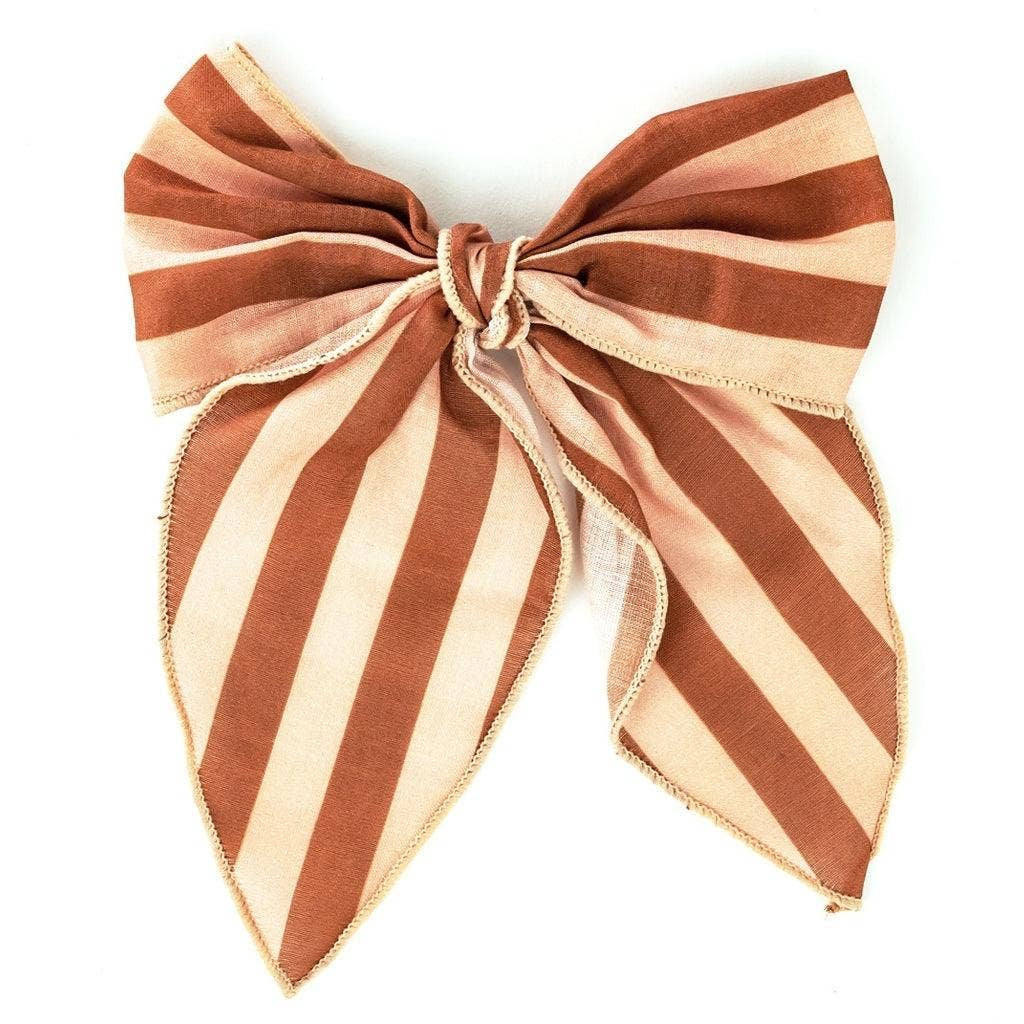 Grech Fable Bow Large Stripes Sunset+Tierra