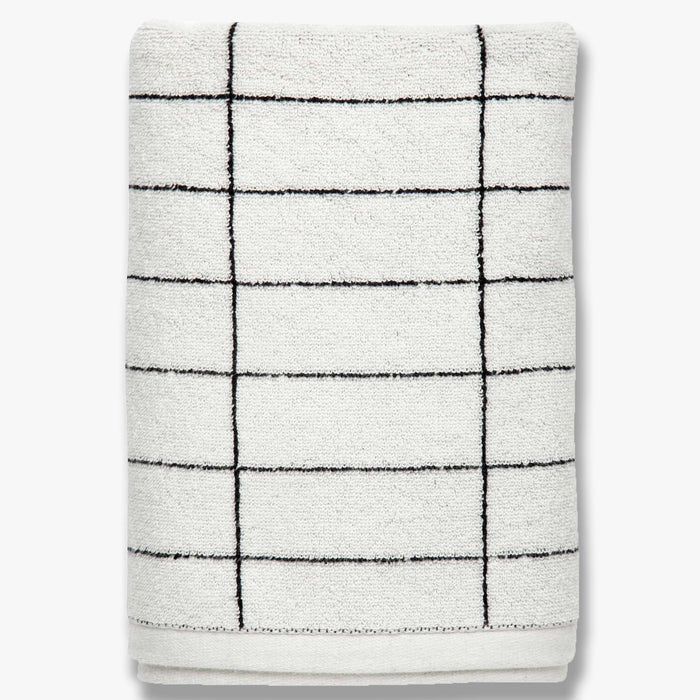 Mette Ditmer Grid Guest Towel Sand/Off White